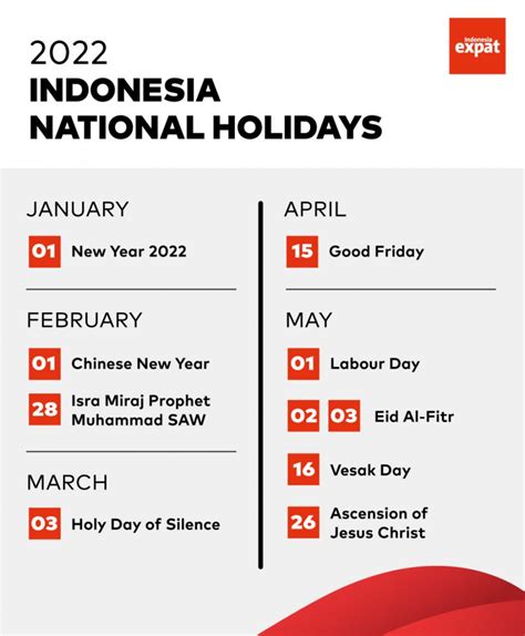 public holidays in jakarta