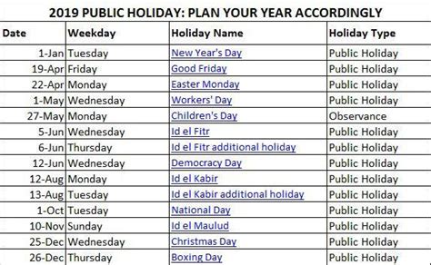 public holidays in nigeria in june