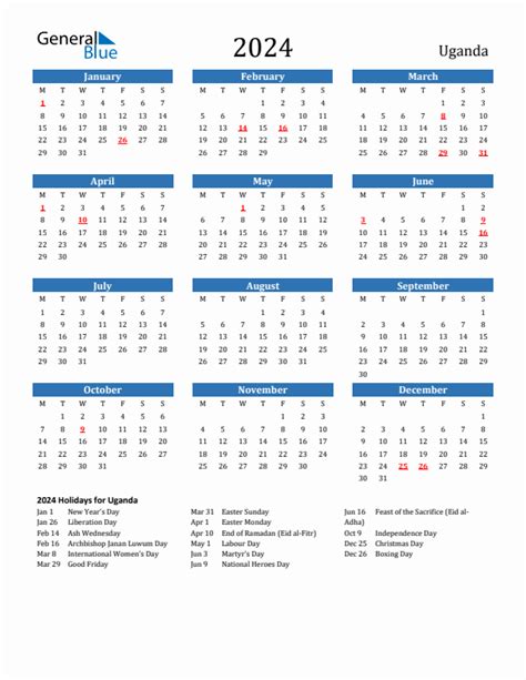 public holidays in uganda 2024 pdf