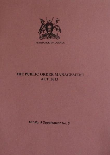 public order management act uganda