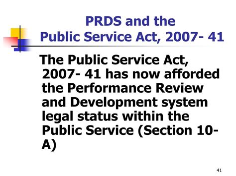 public service act 2007