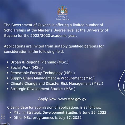 public service ministry guyana scholarships
