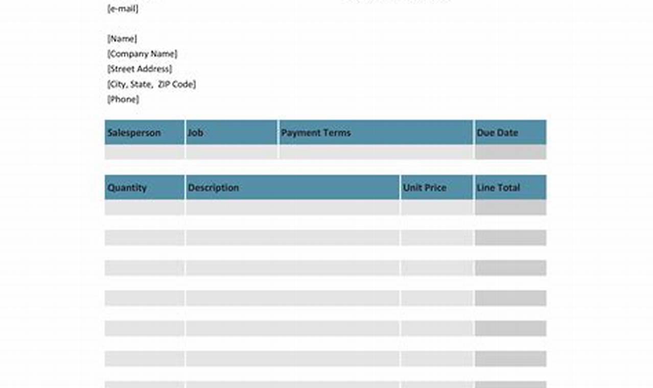 Publisher Invoice Template Editable: A Guide for Efficient Billing