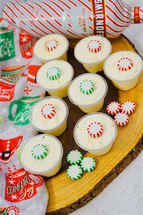 Pudding Shots With Peppermint Vodka