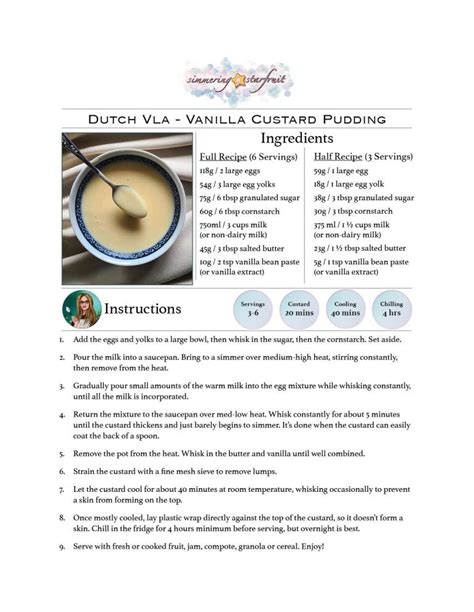 Pudding Vla Recipe