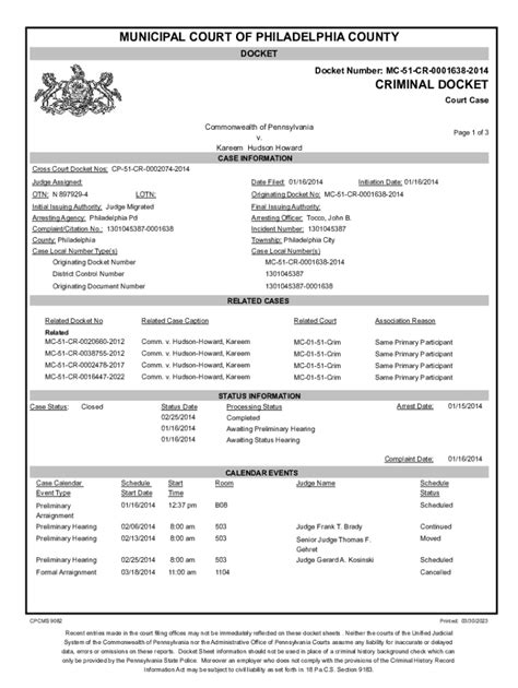 pueblo judicial docket