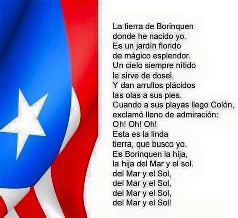 puerto rican national anthem lyrics