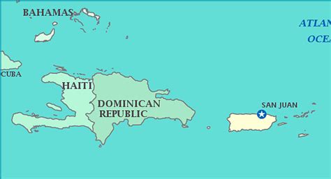 puerto rico vs dominican republic map