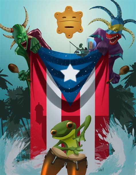 puerto rico wallpaper cartoon