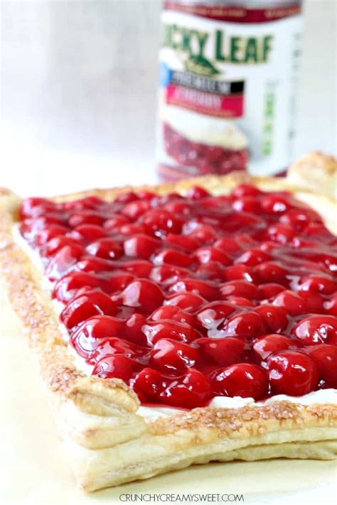 puff pastry desserts with cherry pie filling