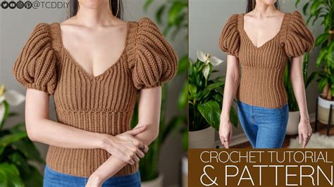 Puff Sleeve Crochet Top Pattern