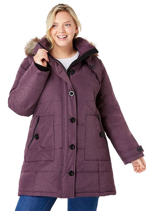 Puffer Coat Women's Plus Size