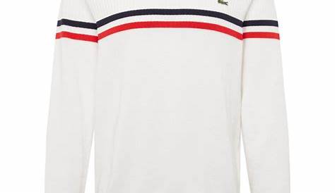 Pull Lacoste Logo Bleu Blanc Rouge Over 'Tricot' // Homme s & Gilets