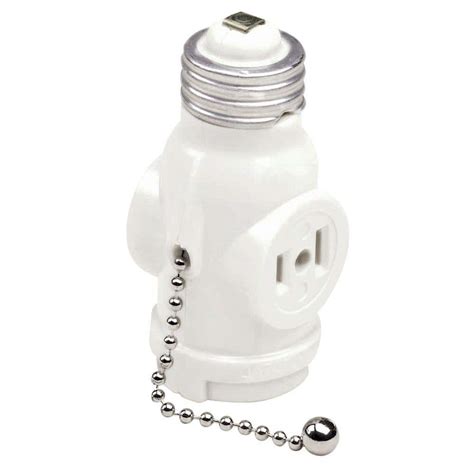 Pull Chain Socket White