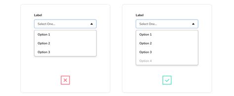 pull down menu example
