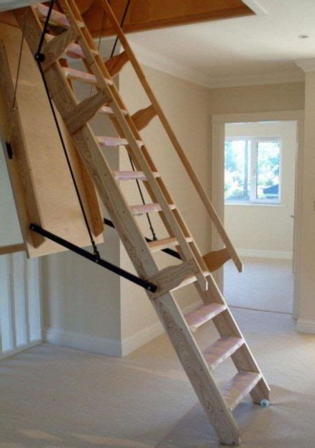 pull down stairs with railing
