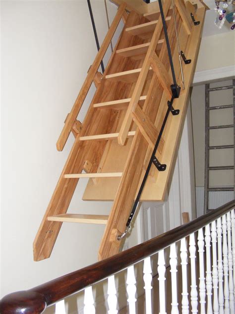 pull down stairs with railing