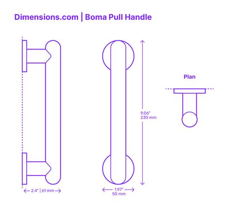 Pull Handle Dimensions