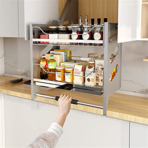 pull out drop down shelving