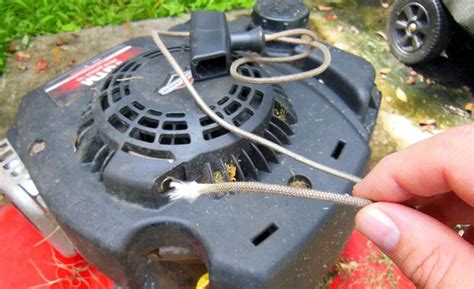 Pull String Locked On Mower