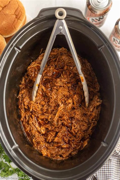Pulled Pork In Crock Pot Using Root Beer