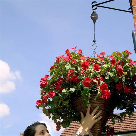 Pulley System For Hanging Baskets
