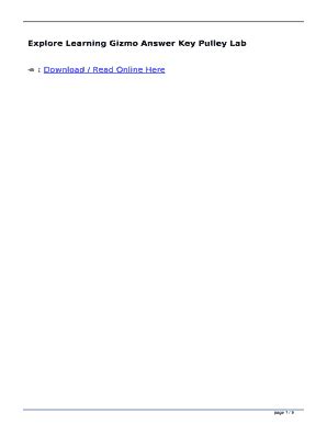 Pulleys Gizmo Answer Key Pdf