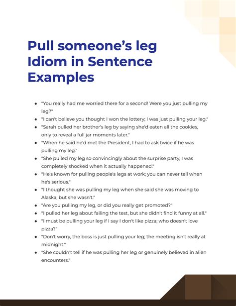 Pulling Leg Example Sentence