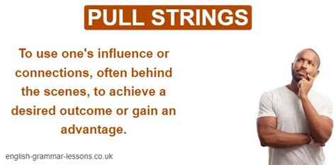 pulling the strings meaning in english