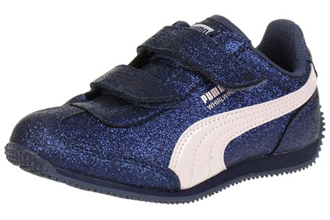 PUMA, Baby Sneakers Whirlwind Glitzer für Mädchen, blau mirapodo