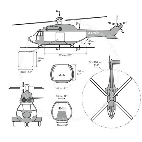 Puma Helicopter Dimensions