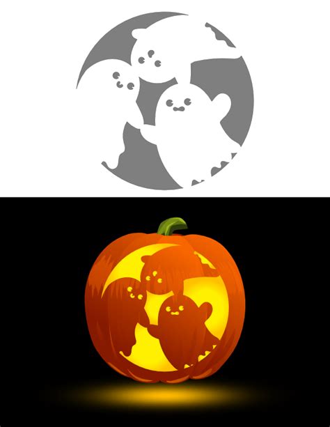 Pumkin Ghost Stencil Printable