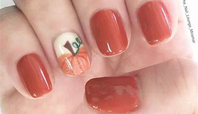 Pumpkin Color Nails Fall