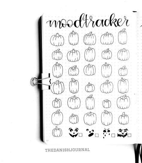 October Bullet Journal Mood Tracker Halloween journalideasSmashBook 