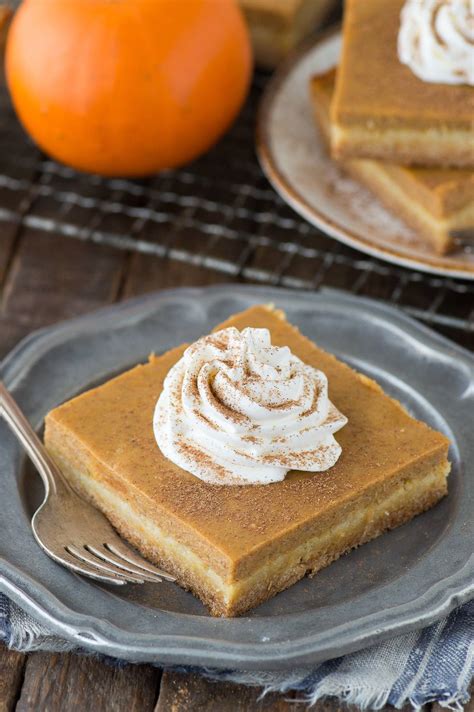 Easy Pumpkin Pie Bars 8 ingredients with yellow cake mix!