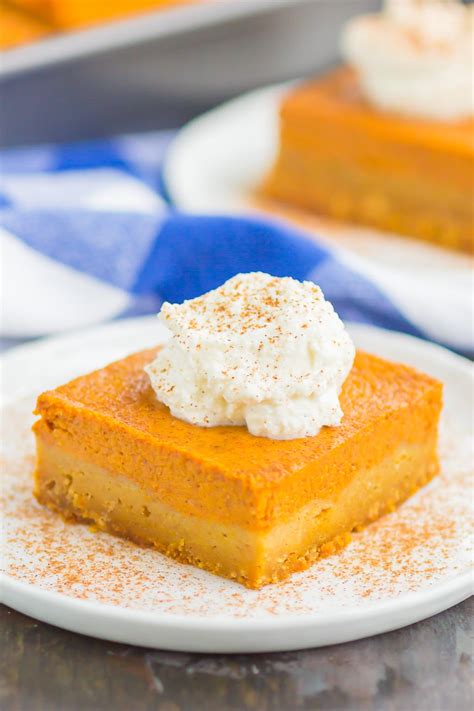 Pumpkin Squares With Graham Cracker Crust