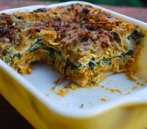 pumpkin and spinach lasagna recipe