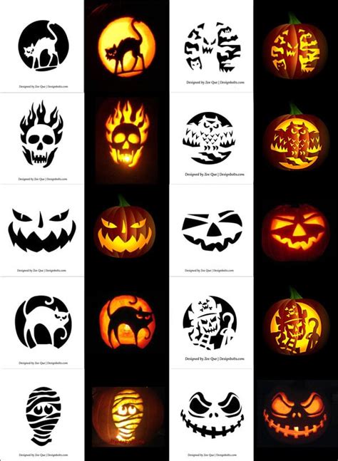 Pumpkin Carving Stencils Patterns Printable