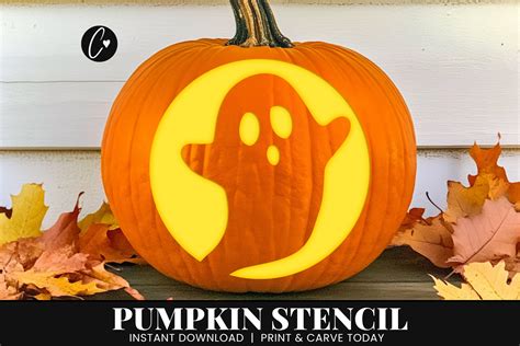 Pumpkin Ghost Stencils Printable