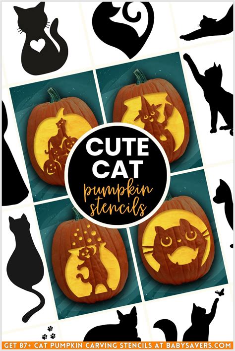 Pumpkin Stencil Cat Printable
