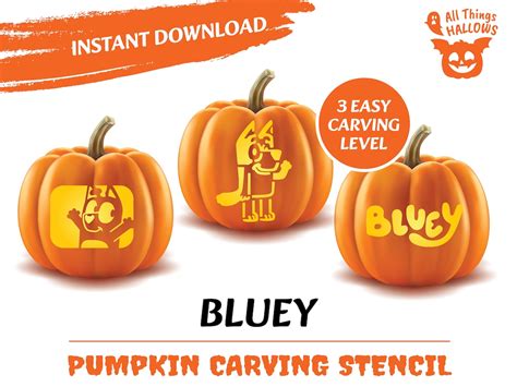 Pumpkin Stencil Printable Bluey