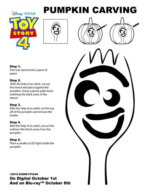 Pumpkin Stencil Printable Forky