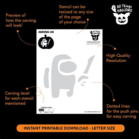 Pumpkin Stencils Printable Among Us