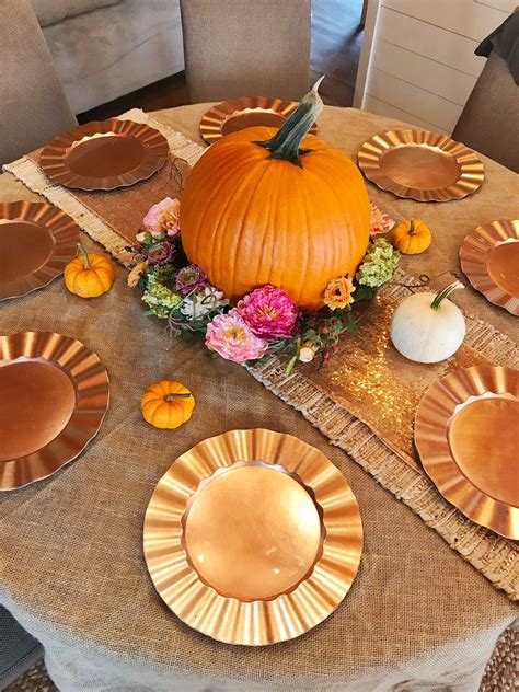 Pumpkin Table Decor Burlap
