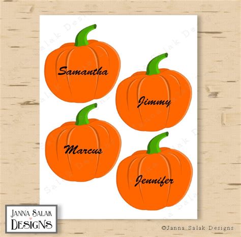 Pumpkin Tags Printable