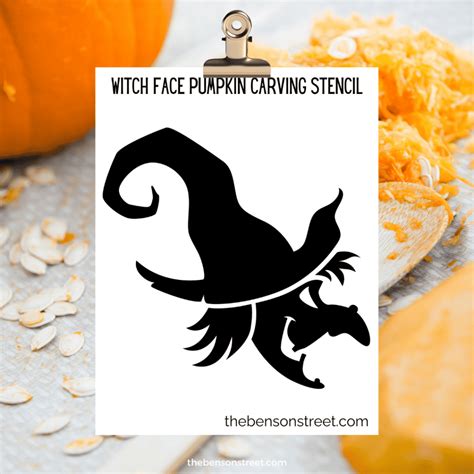 Pumpkin Witch Stencil Printable