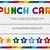 punch card template for students
