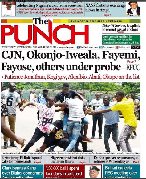 punch newspaper nigeria headlines