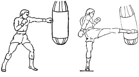 Punching Bag Line Drawing