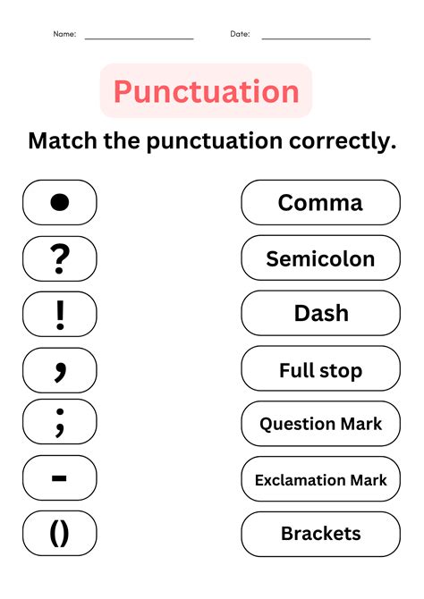 5 Punctuation Worksheets